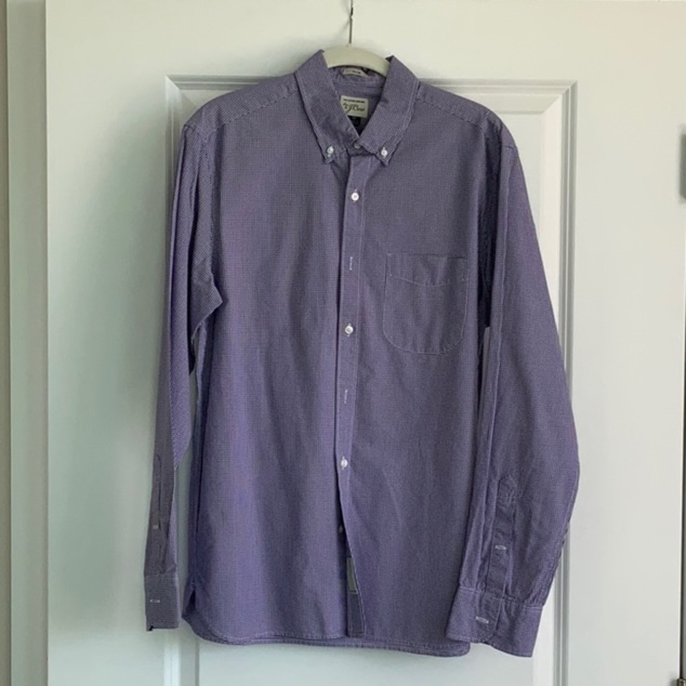 Mens Darkblue Check Buttondown